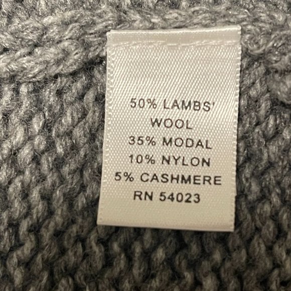 NWT - Banana Republic Wool Cashmere Open Front Cable Knit Cardigan Sweater - Picture 6 of 6